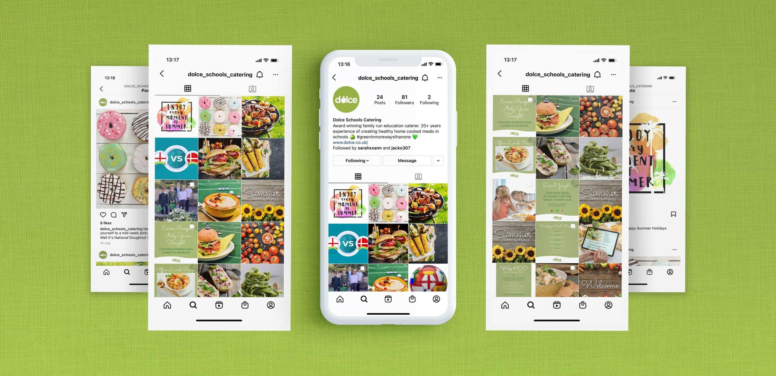 Dolce Schools Catering Instagram